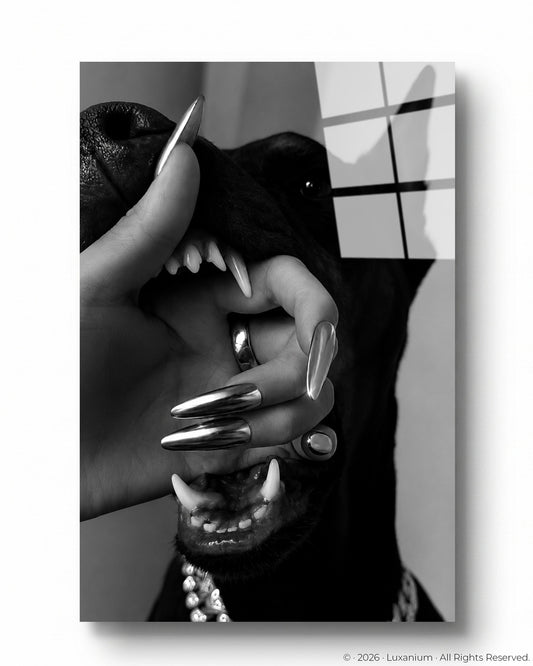 Doberman & Hand