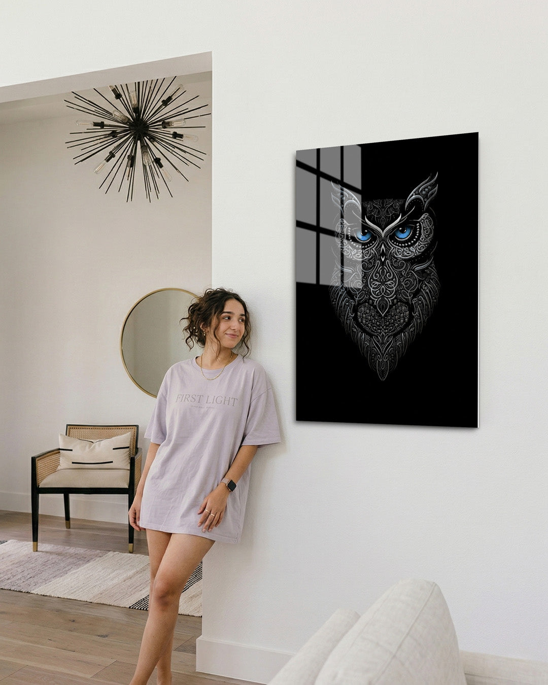 Dark Metallic Owl