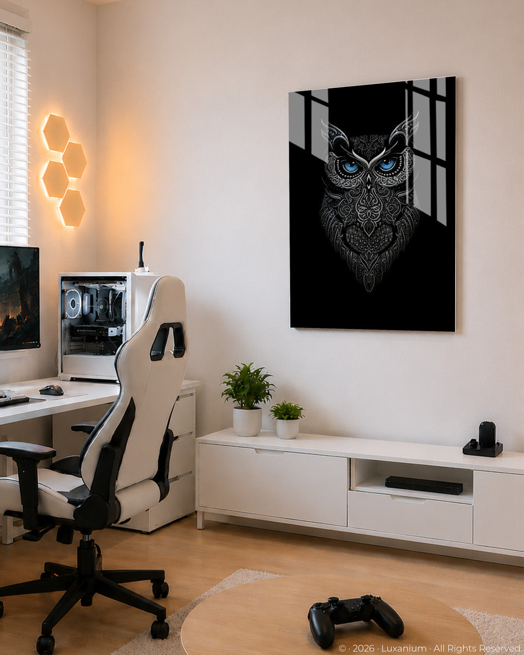 Dark Metallic Owl
