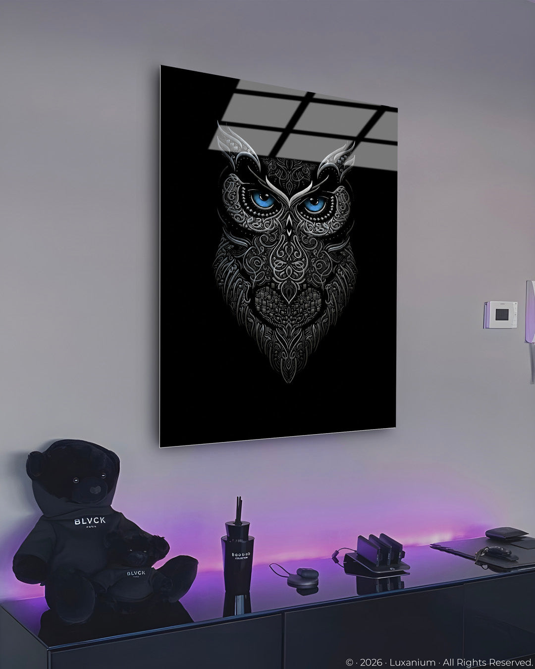 Dark Metallic Owl