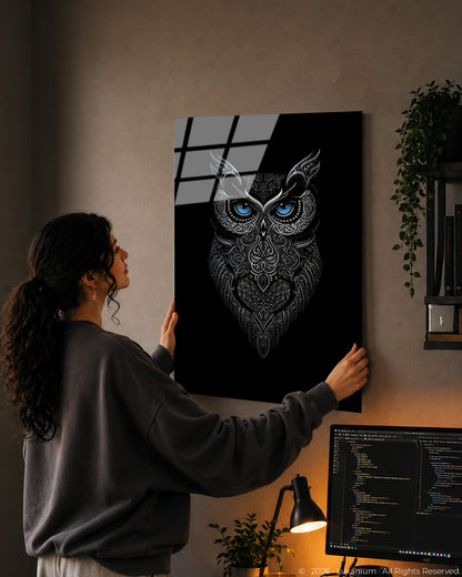 Dark Metallic Owl