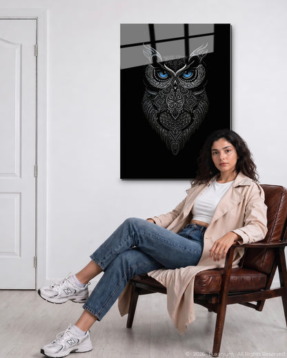 Dark Metallic Owl
